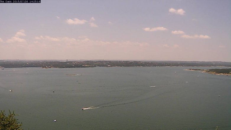Lake Travis webcam, July 26, 2015 1:30 PM CT