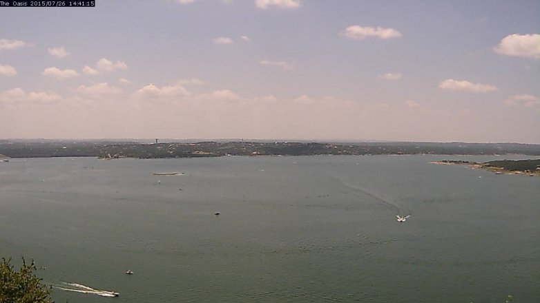 Lake Travis webcam, July 26, 2015 1:45 PM CT