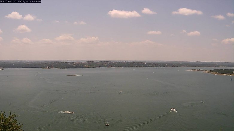 Lake Travis webcam, July 26, 2015 1:55 PM CT