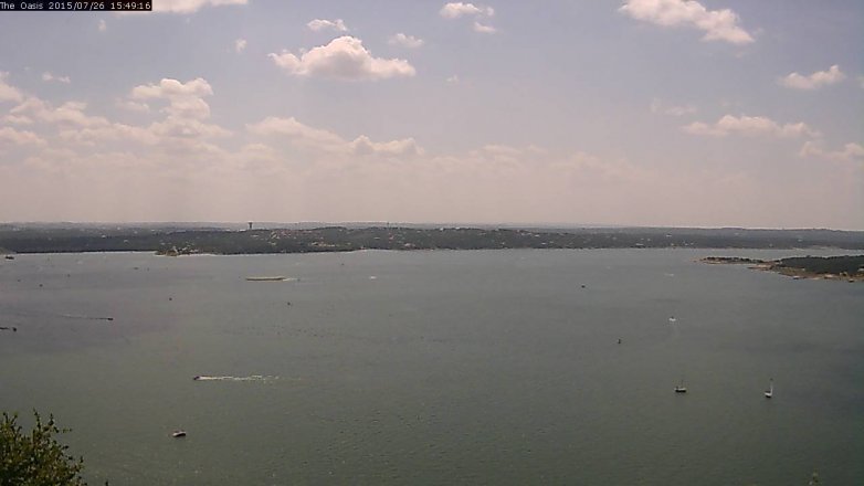 Lake Travis webcam, July 26, 2015 2:55 PM CT