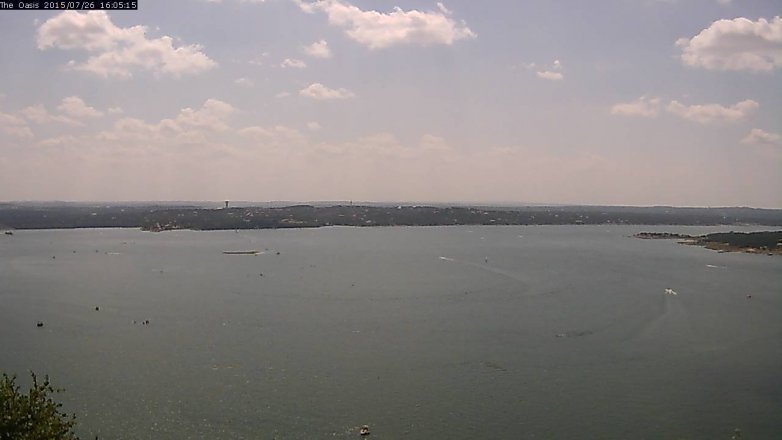 Lake Travis webcam, July 26, 2015 3:10 PM CT