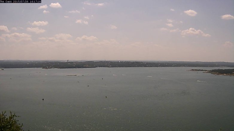 Lake Travis webcam, July 26, 2015 3:25 PM CT
