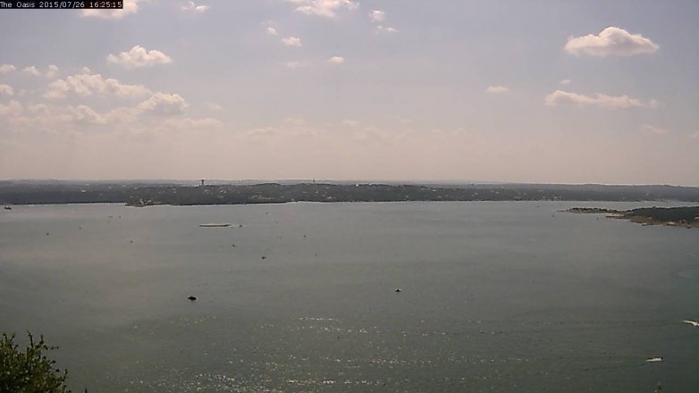 Lake Travis webcam, July 26, 2015 3:30 PM CT