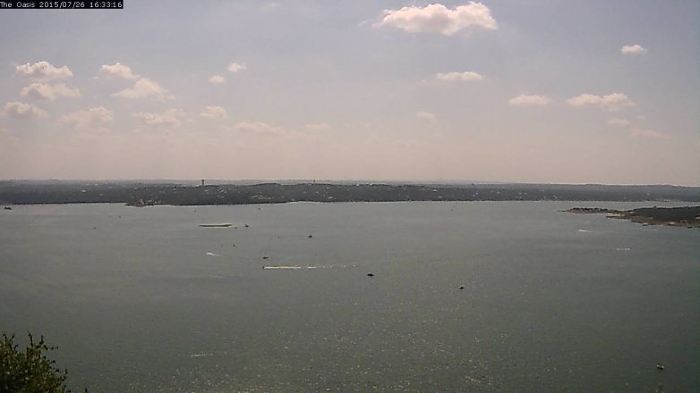 Lake Travis webcam, July 26, 2015 3:40 PM CT