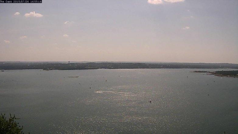 Lake Travis webcam, July 26, 2015 4:00 PM CT