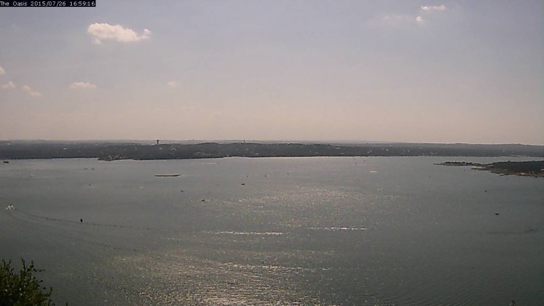 Lake Travis webcam, July 26, 2015 4:05 PM CT
