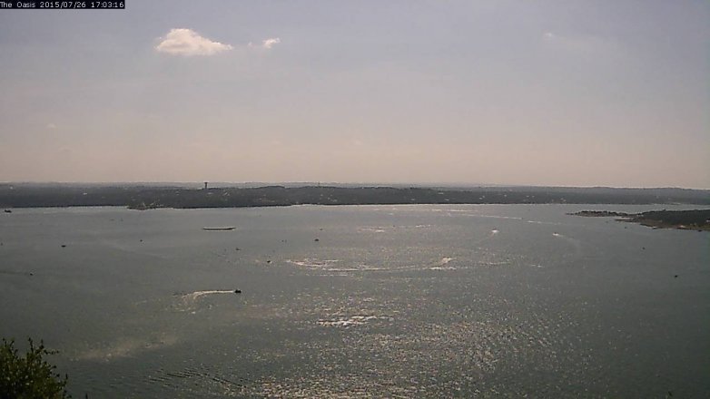 Lake Travis webcam, July 26, 2015 4:10 PM CT