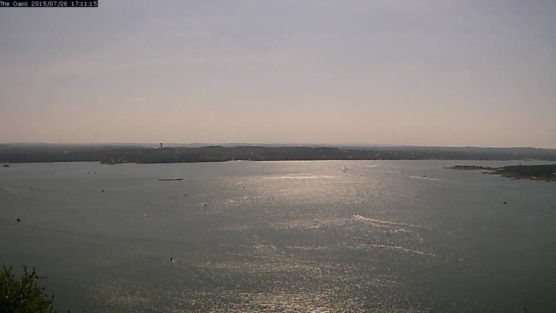 Lake Travis webcam, July 26, 2015 4:15 PM CT