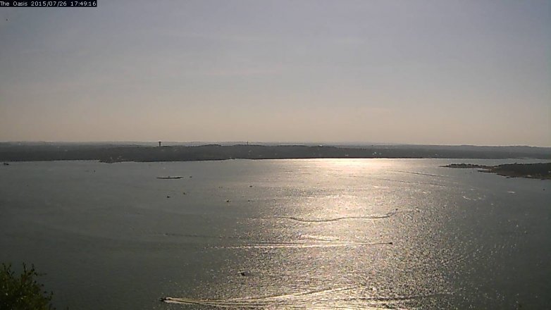 Lake Travis webcam, July 26, 2015 4:55 PM CT