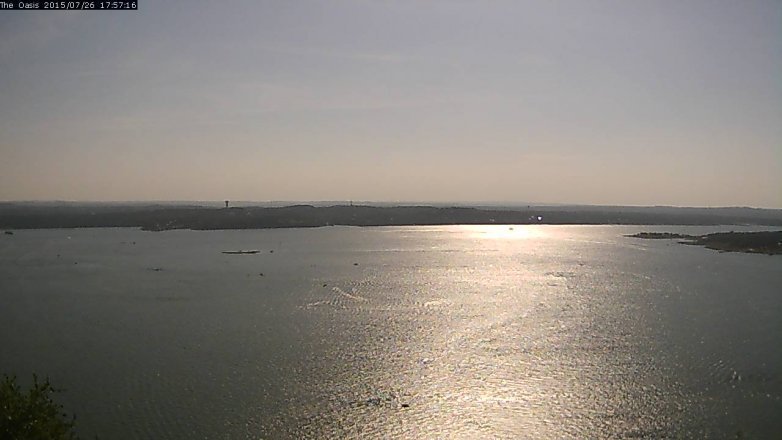 Lake Travis webcam, July 26, 2015 5:05 PM CT