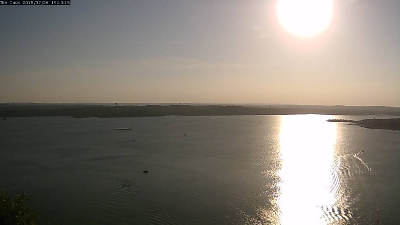 Lake Travis webcam, July 26, 2015 6:20 PM CT
