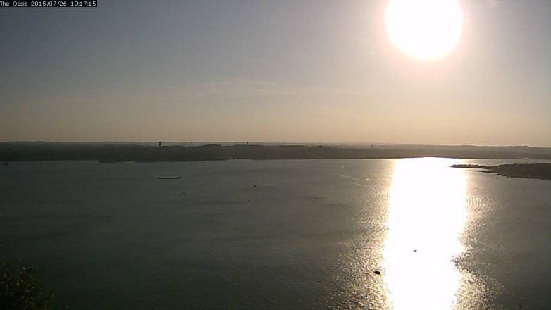 Lake Travis webcam, July 26, 2015 6:25 PM CT