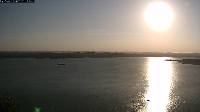 Lake Travis webcam, July 26, 2015 6:35 PM CT