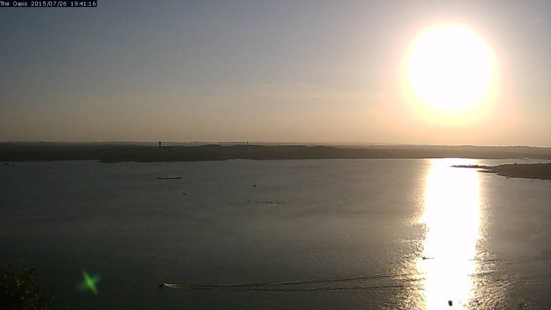 Lake Travis webcam, July 26, 2015 6:50 PM CT