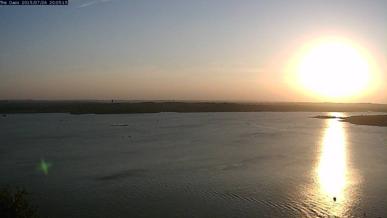 Lake Travis webcam, July 26, 2015 7:10 PM CT