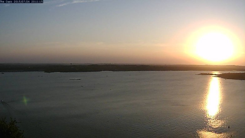 Lake Travis webcam, July 26, 2015 7:15 PM CT