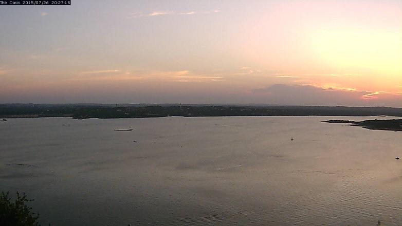 Lake Travis webcam, July 26, 2015 7:35 PM CT