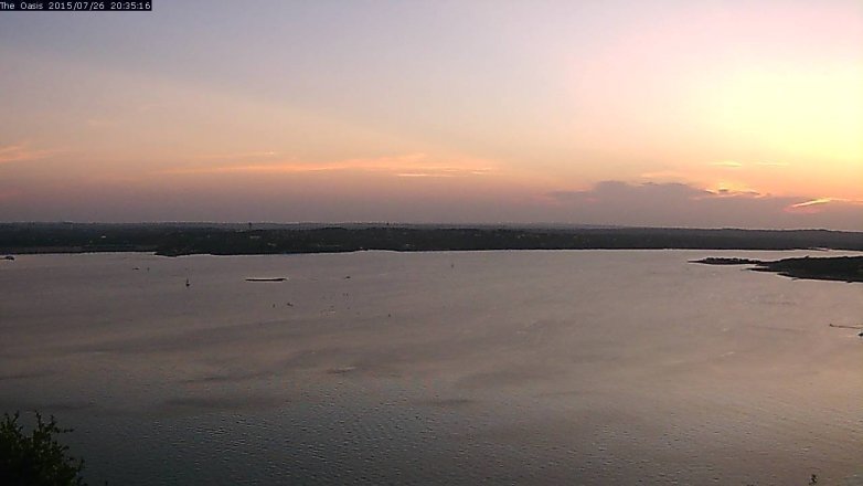 Lake Travis webcam, July 26, 2015 7:40 PM CT