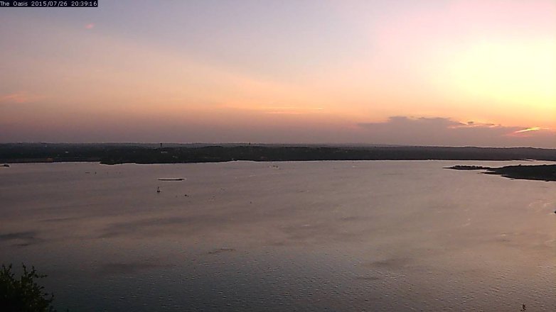 Lake Travis webcam, July 26, 2015 7:45 PM CT