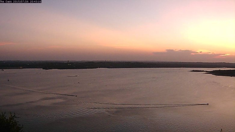 Lake Travis webcam, July 26, 2015 7:50 PM CT