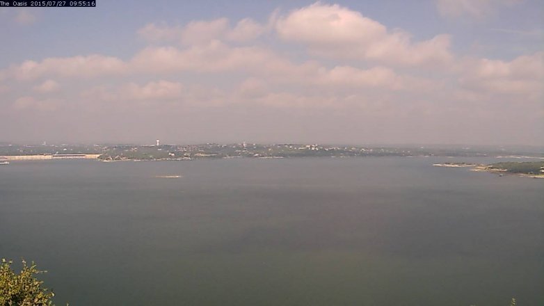 Lake Travis webcam, July 27, 2015 9:00 AM CT