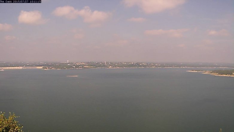 Lake Travis webcam, July 27, 2015 9:20 AM CT