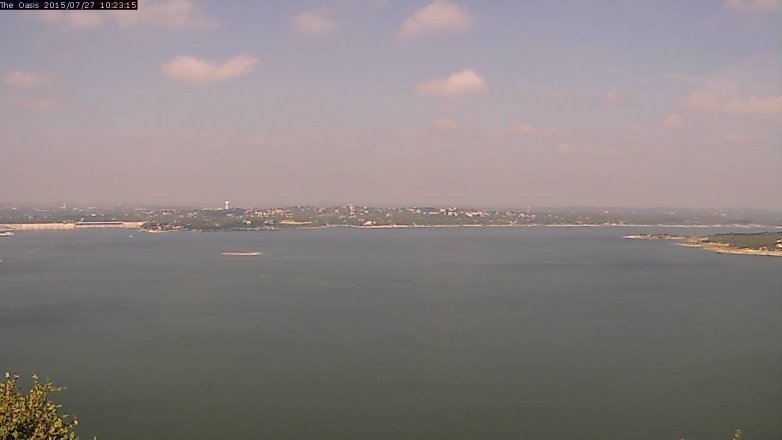 Lake Travis webcam, July 27, 2015 9:30 AM CT
