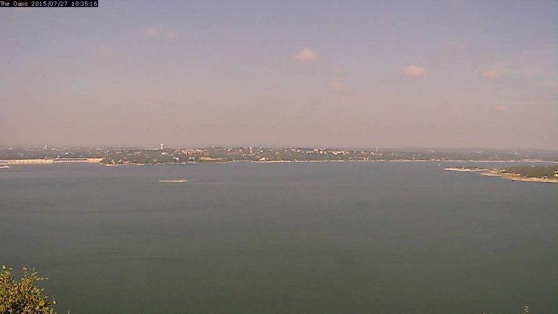 Lake Travis webcam, July 27, 2015 9:40 AM CT