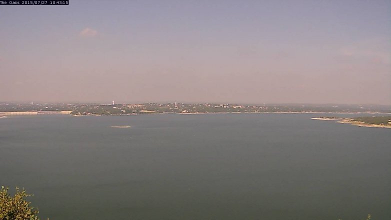 Lake Travis webcam, July 27, 2015 9:50 AM CT