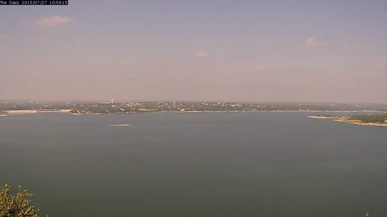 Lake Travis webcam, July 27, 2015 10:05 AM CT