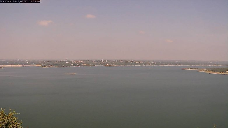 Lake Travis webcam, July 27, 2015 10:10 AM CT