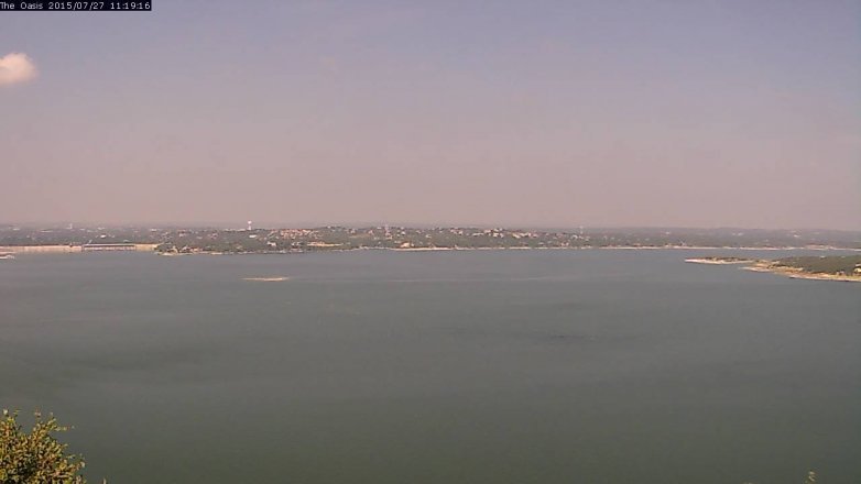 Lake Travis webcam, July 27, 2015 10:25 AM CT
