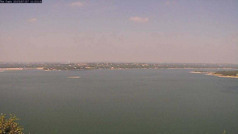 Lake Travis webcam, July 27, 2015 10:30 AM CT