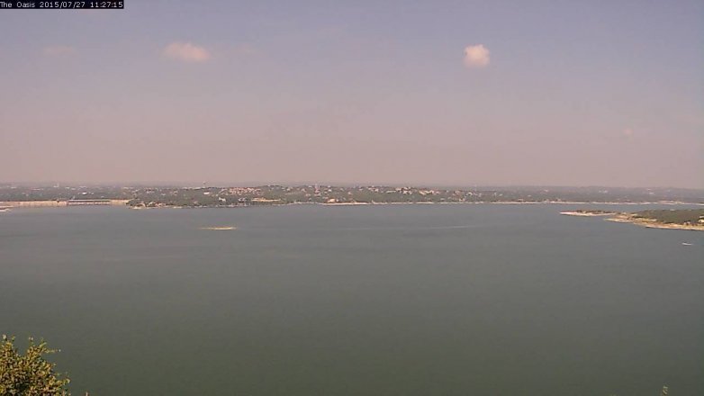 Lake Travis webcam, July 27, 2015 10:35 AM CT