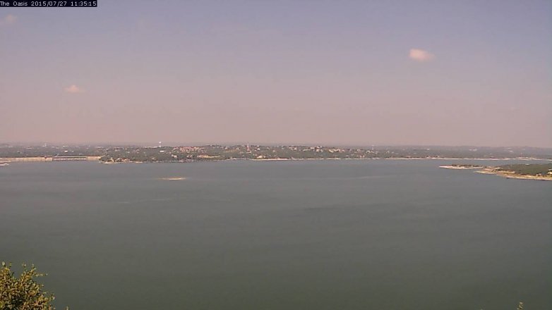 Lake Travis webcam, July 27, 2015 10:40 AM CT
