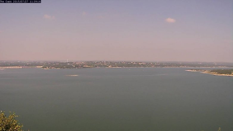 Lake Travis webcam, July 27, 2015 10:45 AM CT