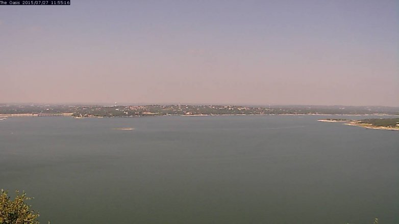 Lake Travis webcam, July 27, 2015 11:00 AM CT