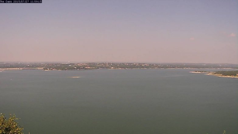 Lake Travis webcam, July 27, 2015 11:05 AM CT