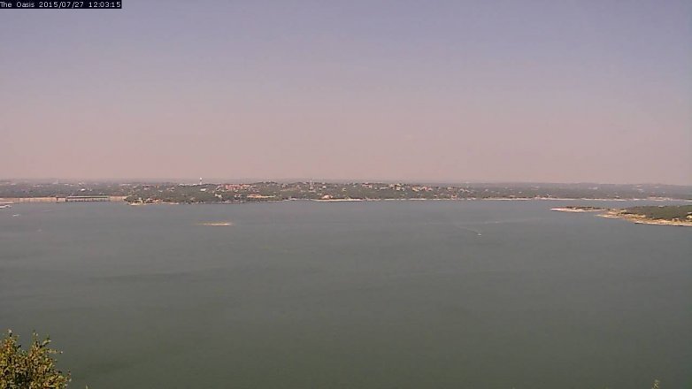 Lake Travis webcam, July 27, 2015 11:10 AM CT