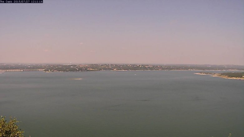 Lake Travis webcam, July 27, 2015 11:20 AM CT