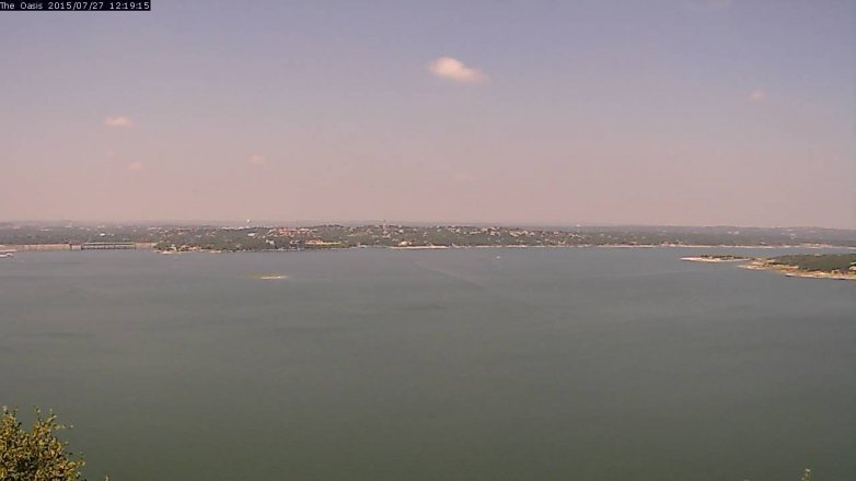 Lake Travis webcam, July 27, 2015 11:25 AM CT
