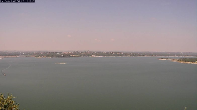 Lake Travis webcam, July 27, 2015 11:30 AM CT