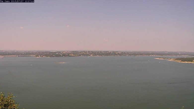 Lake Travis webcam, July 27, 2015 11:35 AM CT