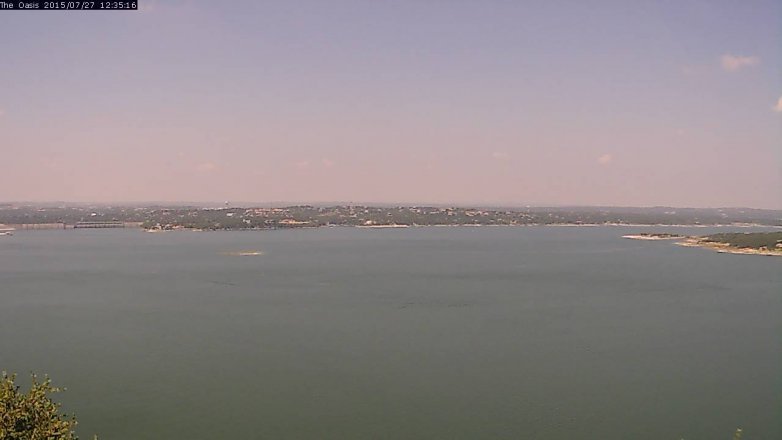Lake Travis webcam, July 27, 2015 11:40 AM CT