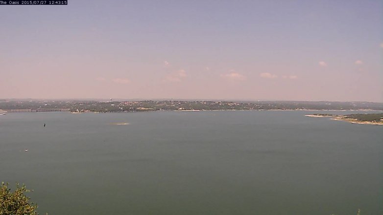 Lake Travis webcam, July 27, 2015 11:50 AM CT