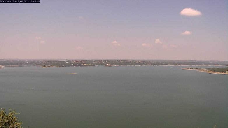 Lake Travis webcam, July 27, 2015 11:55 AM CT