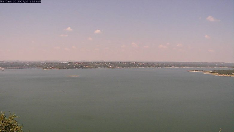 Lake Travis webcam, July 27, 2015 12:00 PM CT