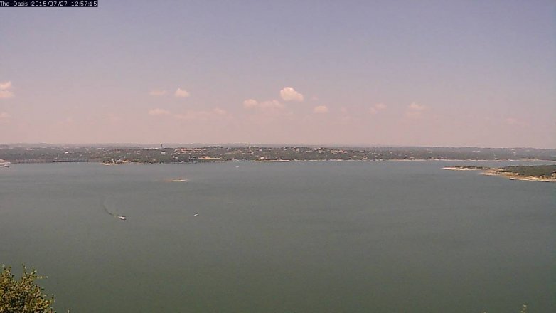 Lake Travis webcam, July 27, 2015 12:05 PM CT