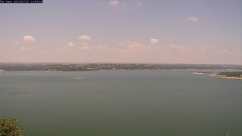 Lake Travis webcam, July 27, 2015 12:10 PM CT