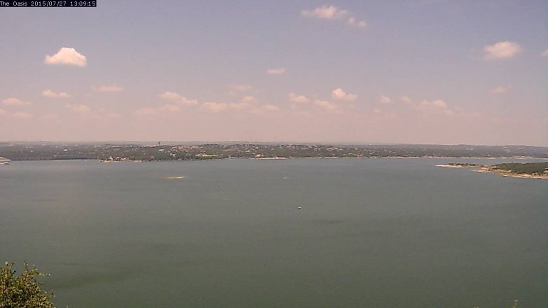 Lake Travis webcam, July 27, 2015 12:15 PM CT